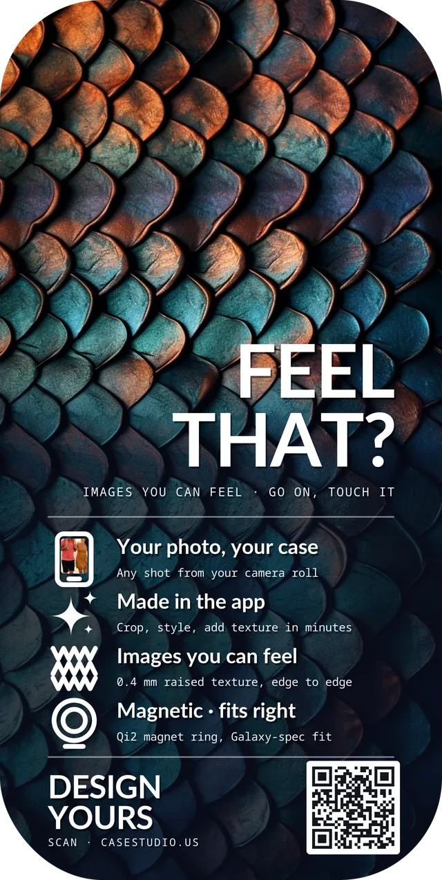 Custom Galaxy case with raised scale texture