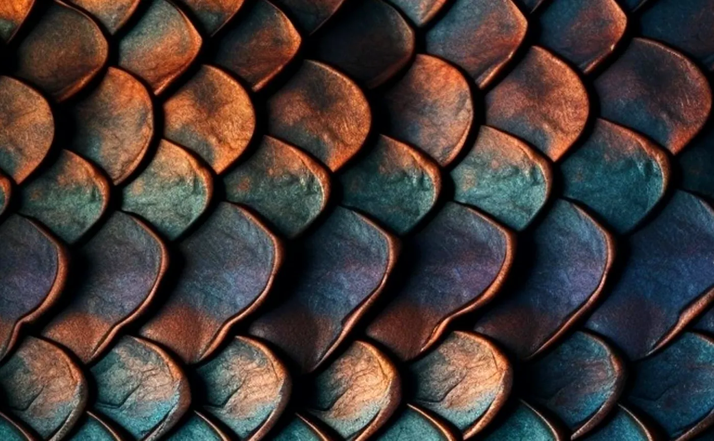 Close-up of raised scale texture on a Case Studio phone case